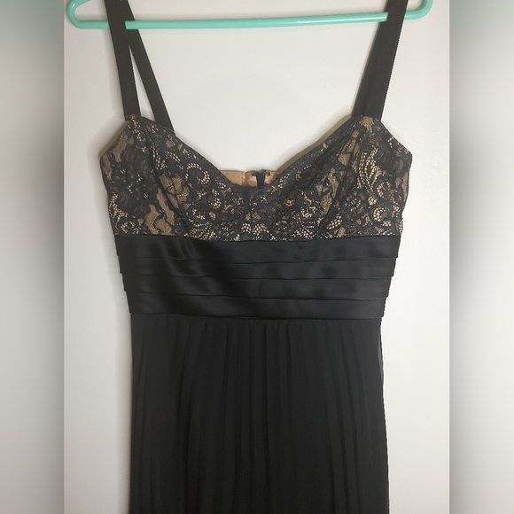 ABS by Allen Schwartz Black Lace Pleated Dress - Picture 2 of 8